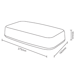 Sertifikuotas LED švyturėlis BAR oranžinis stiprus magnetinis padas 275x160x50mm, 12V-24V 4