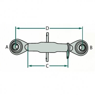 Top link assembly David Brown, MF, Ford New Holland 1