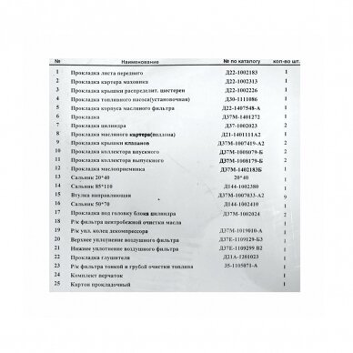 Engine gasket set D-21 1