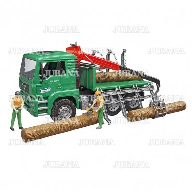 BRUDER toy MAN Timber truck with loading crane 4