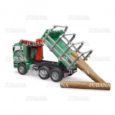 BRUDER toy MAN Timber truck with loading crane 5