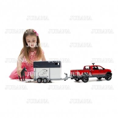 BRUDER toy RAM 2500 Power Wagon with horse trailer and horse 4