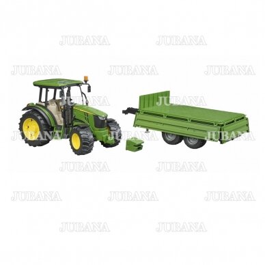 BRUDER toy John Deere 5115 M with tipping trailer 3